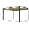 Outsunny Pergola / Terassikatos 4x3m, Khaki