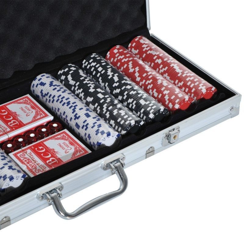 Pokerisalkku 500 pelimerkkiä + 2 korttipakka