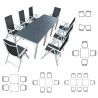 Alumiiniruokailuryhmä: 8 tuolia ja pöytä