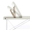 Taitettava Hierontapöytä Premium Alu 3V, 195x70cm, Valkoinen