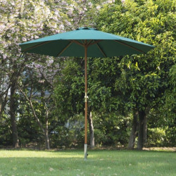 Outsunny Puinen aurinkovarjo 2,7m (vihreä)