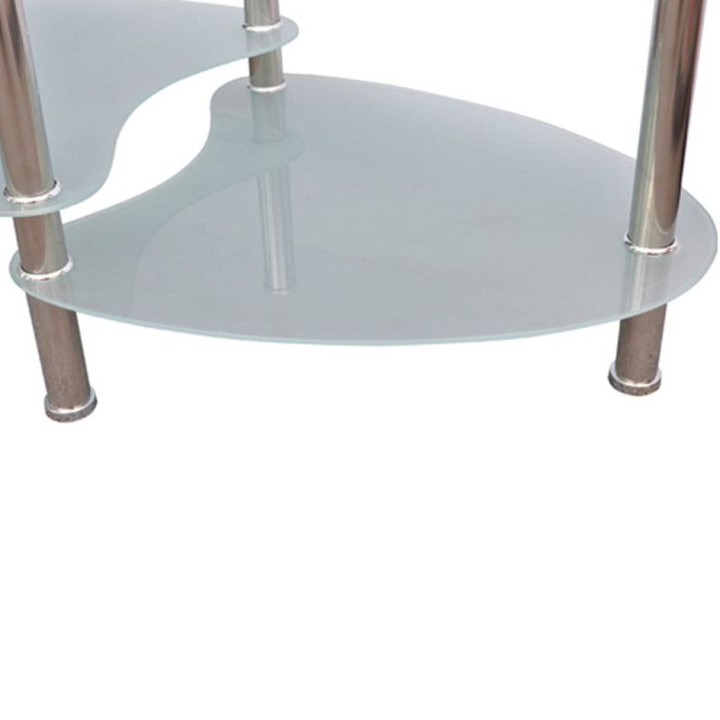 Sohvapöytä yksilöllinen 3-tasoinen muotoilu Valkoinen