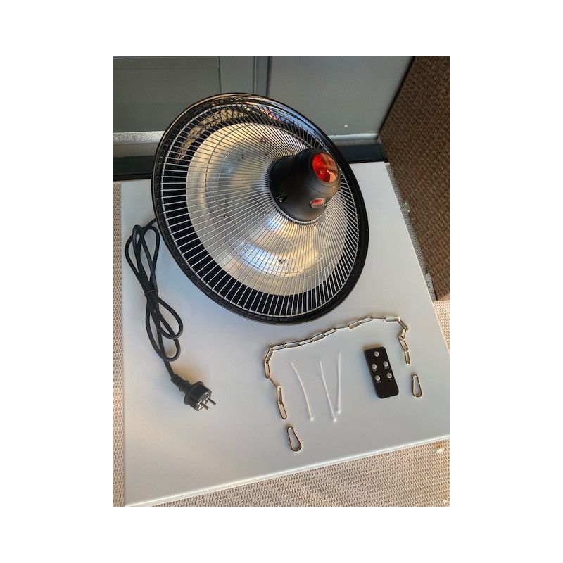 Ripustettava Terassilämmitin / Parvekelämmitin 500-1500W IP34 LED-Valolla + Kaukosäädin
