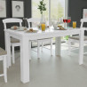 Ruokapöytä 140x80x75 cm valkoinen