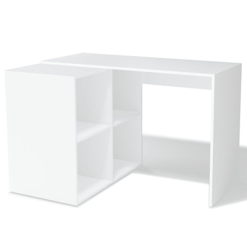 Kirjoituspöytä kirjahyllyllä 117x92x75,5 cm Valkoinen