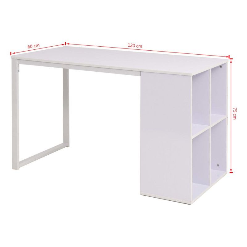 Kirjoituspöytä 120x60x75 cm valkoinen