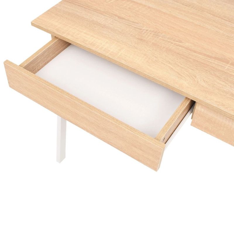 Kirjoituspöytä 110x55x75 cm tammi ja valkoinen
