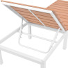 Aurinkotuolit 2 kpl + pöytä Alumiini WPC valkoinen ja ruskea