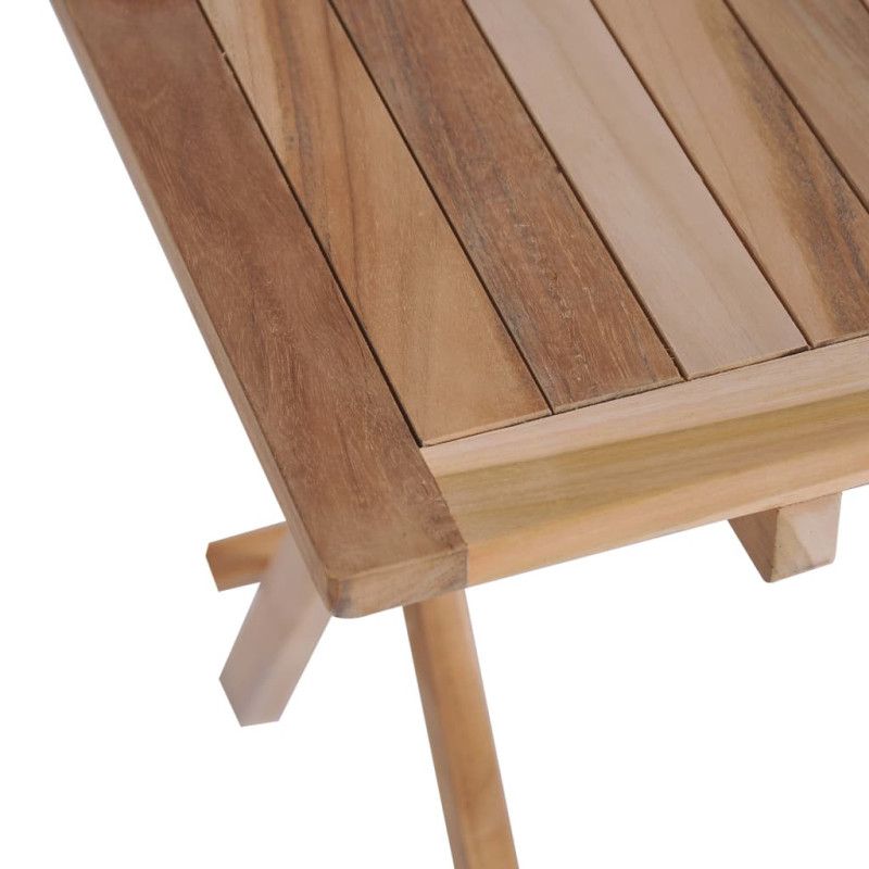 Kokoontaittuvat bistropöydät 2 kpl täysi tiikki 60x60x65 cm
