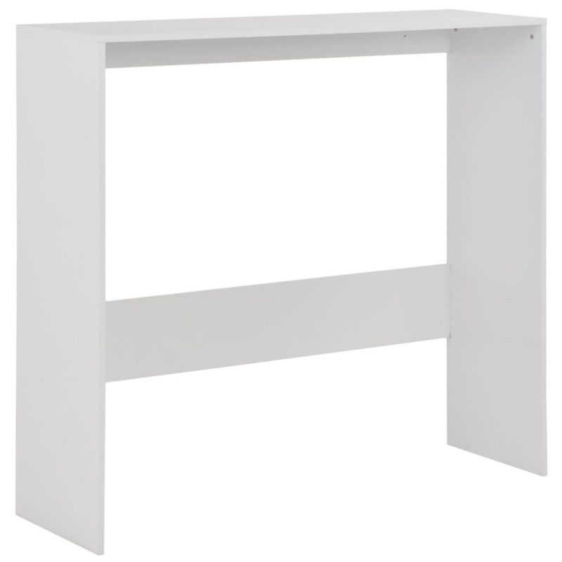 Baaripöytä kahdella pöytätasolla valkoinen 130x40x120 cm