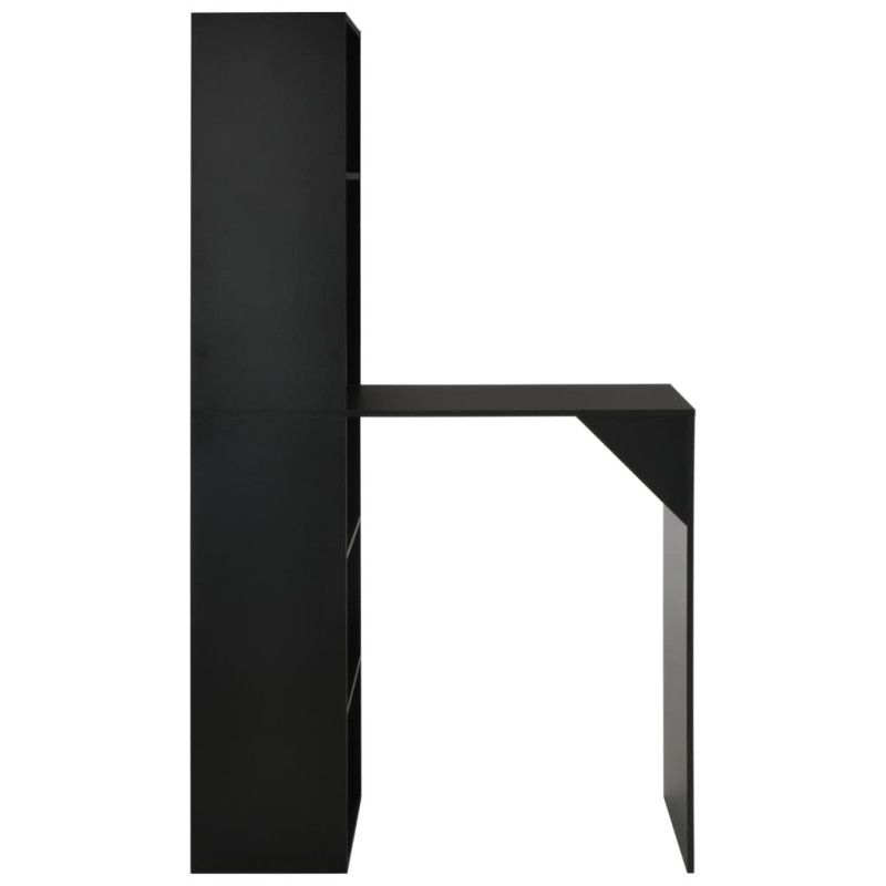 Baaripöytä kaapilla musta 115x59x200 cm