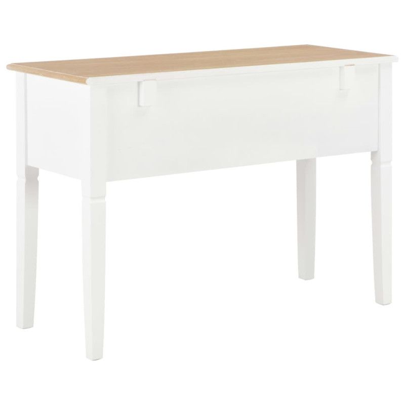 Kirjoituspöytä valkoinen 109,5x45x77,5 cm puinen