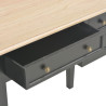 Kirjoituspöytä musta 109,5x45x77,5 cm puinen