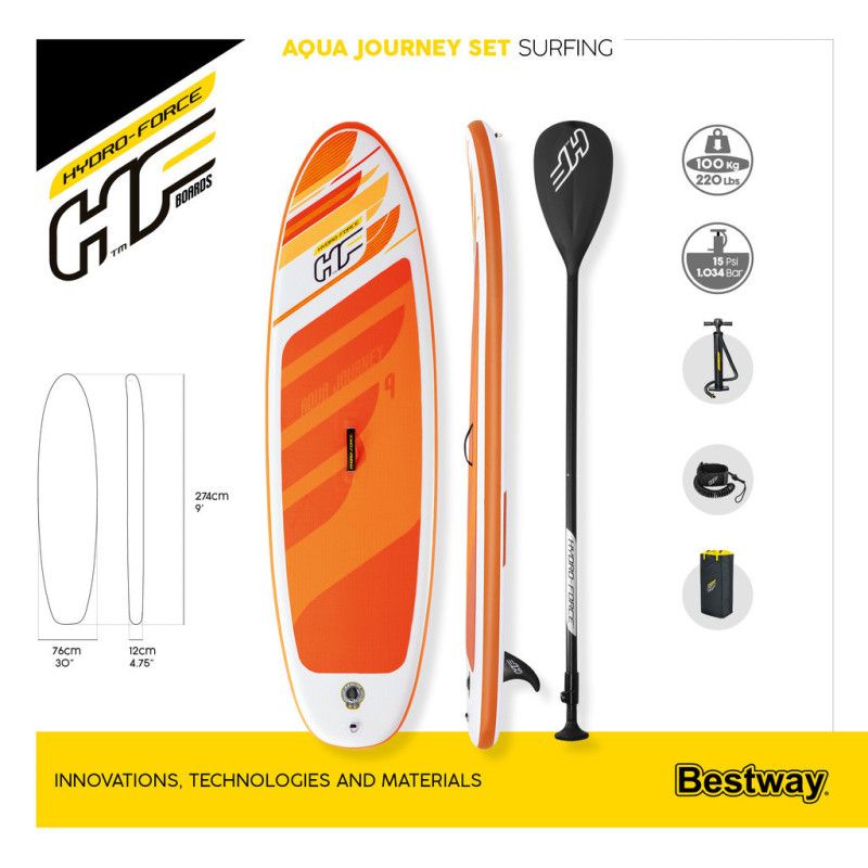Bestway SUP-lauta Hydro-Force Aqua Journey, 274cm