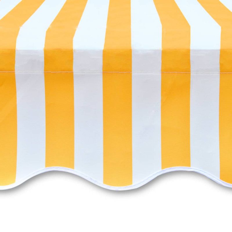 Markiisi-/aurinkovarjo auringonkukan keltainen/valkoinen 4x3 m