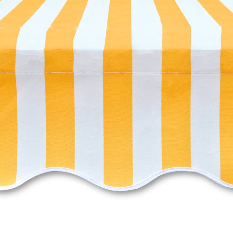 Markiisi-/aurinkovarjo auringonkukan keltainen/valkoinen 6x3 m