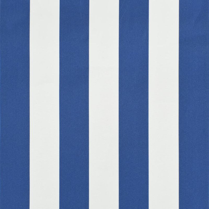 Sisäänkelattava markiisi 350x150 cm sininen ja valkoinen