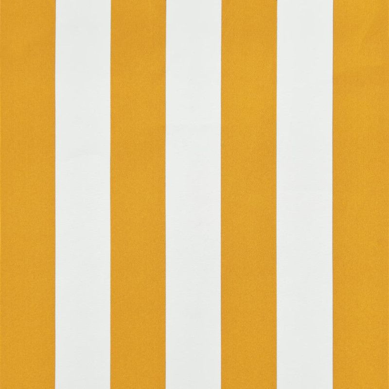 Sisäänkelattava markiisi 150x150 cm keltainen ja valkoinen