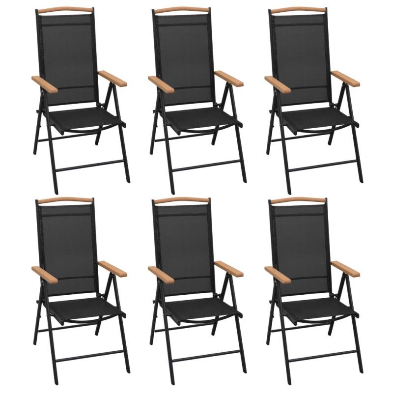 7-osainen Ulkoruokailuryhmä kokoontaittuvat tuolit alumiini