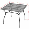 Puutarhapöytä 60x60x70 cm teräsverkko