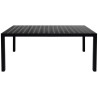 Puutarhapöytä musta 185x90x74 cm alumiini ja WPC