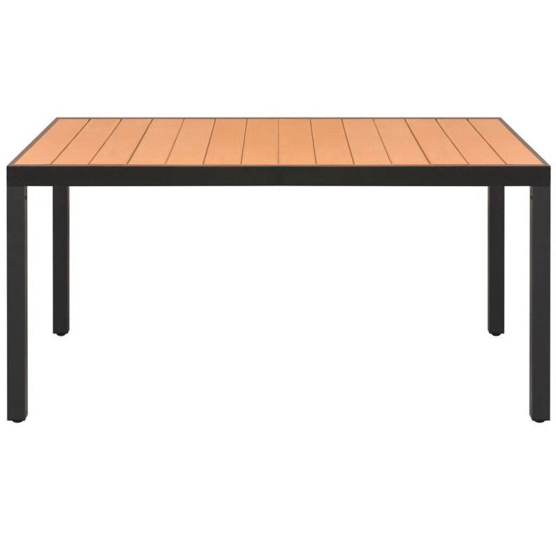 Puutarhapöytä ruskea 150x90x74 cm alumiini ja WPC