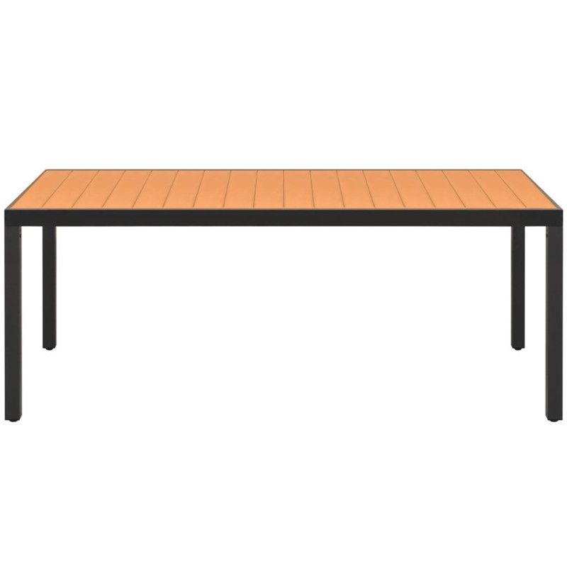 Puutarhapöytä ruskea 185x90x74 cm alumiini ja WPC