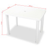 Puutarhapöytä valkoinen 101x68x72 cm muovi