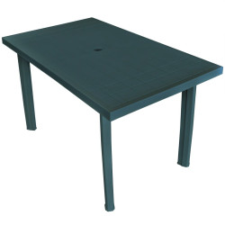 Puutarhapöytä vihreä 126x76x72 cm muovi