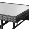 Puutarhapöytä musta 80 x 80 x 74 cm polyrottinki