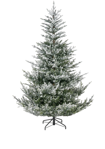 Julgran 210 cm – 818 grenar, snöeffekt, grenar som öppnas automatiskt