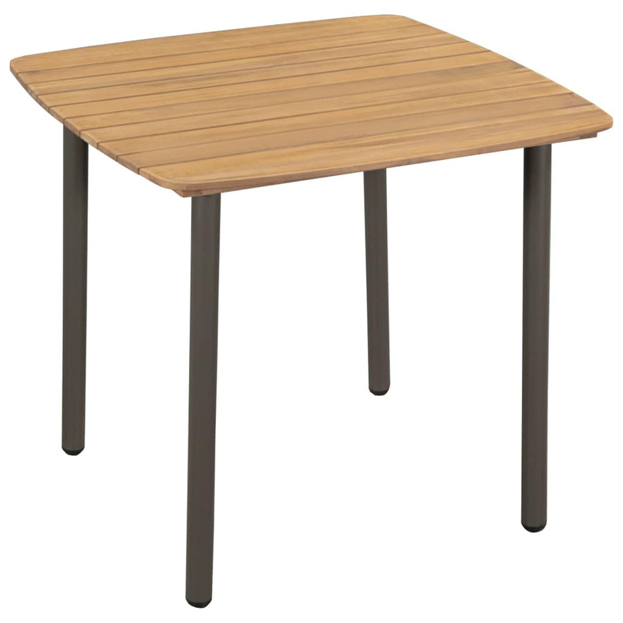 Trädgårdsbord 80x80x72 cm akaciaträ och stål