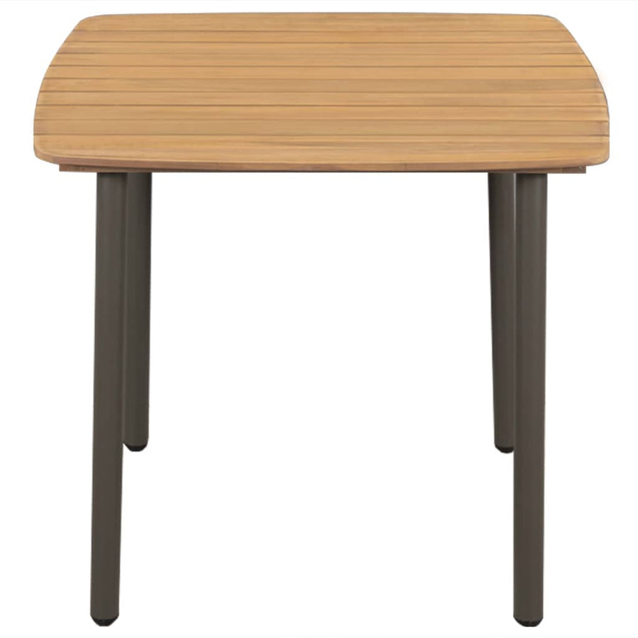 Trädgårdsbord 80x80x72 cm akaciaträ och stål