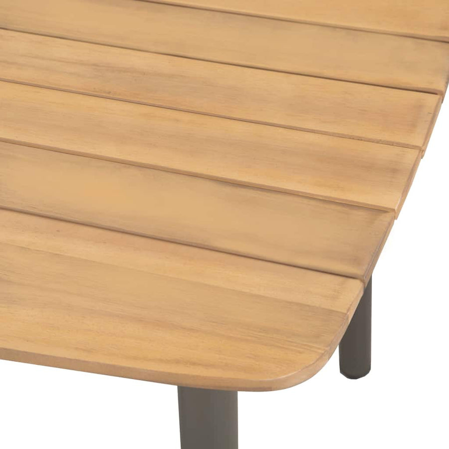 Trädgårdsbord 80x80x72 cm akaciaträ och stål