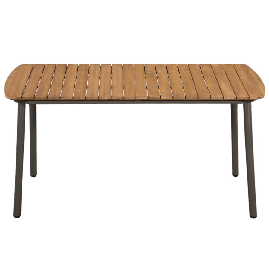 Trädgårdsbord 150x90x72 cm akaciaträ och stål