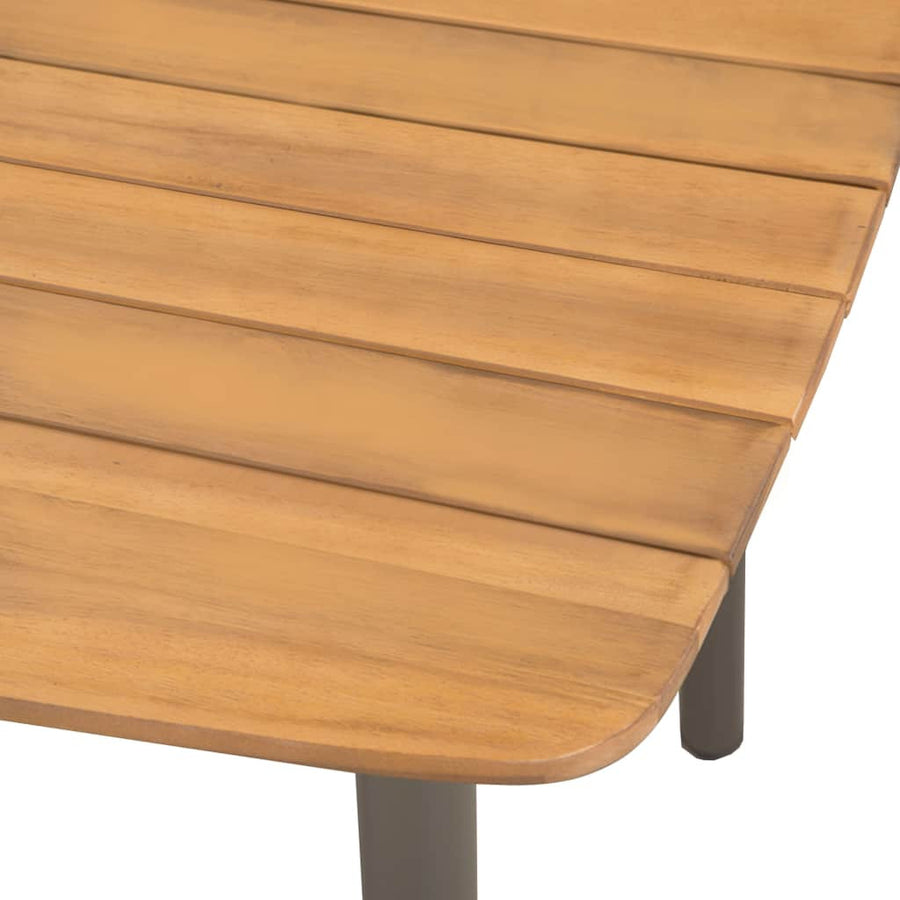Trädgårdsbord 150x90x72 cm akaciaträ och stål
