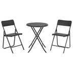 3-delat hopfällbart bistroset HDPE brunt