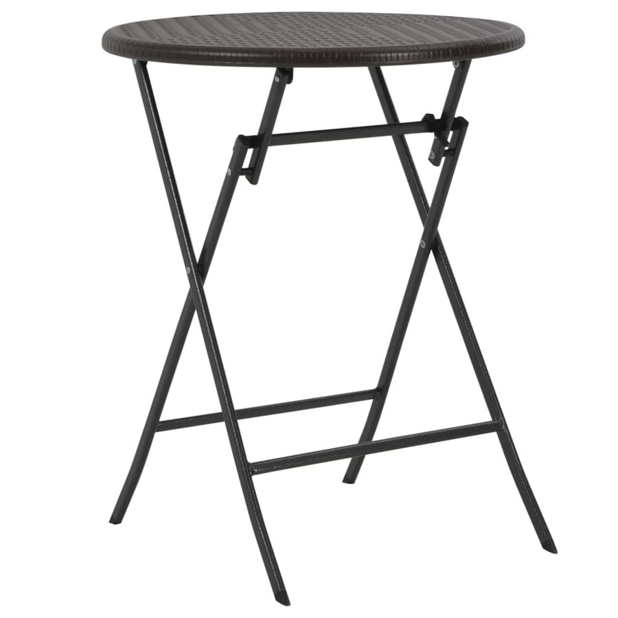 3-delat hopfällbart bistroset HDPE brunt