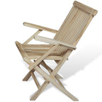 5-osainen Ulkoruokailuryhmä täysi tiikki