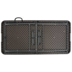 Kokoontaittuva puutarhapöytä 120x60x74 HDPE rottingin näköinen