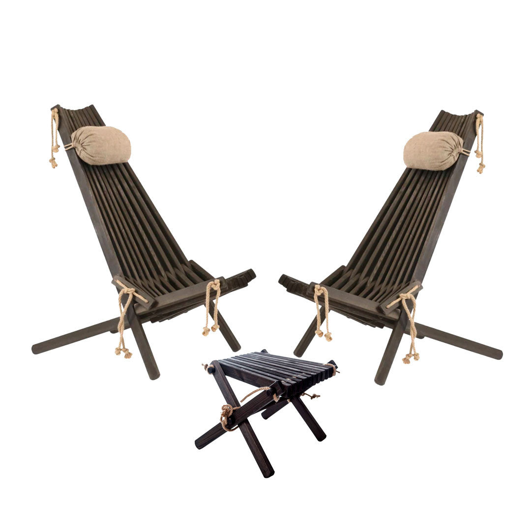 EcoFurn Ekotuolisetti mänty, musta