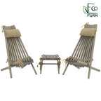 EcoFurn Ekotuolisetti mänty, harmaa