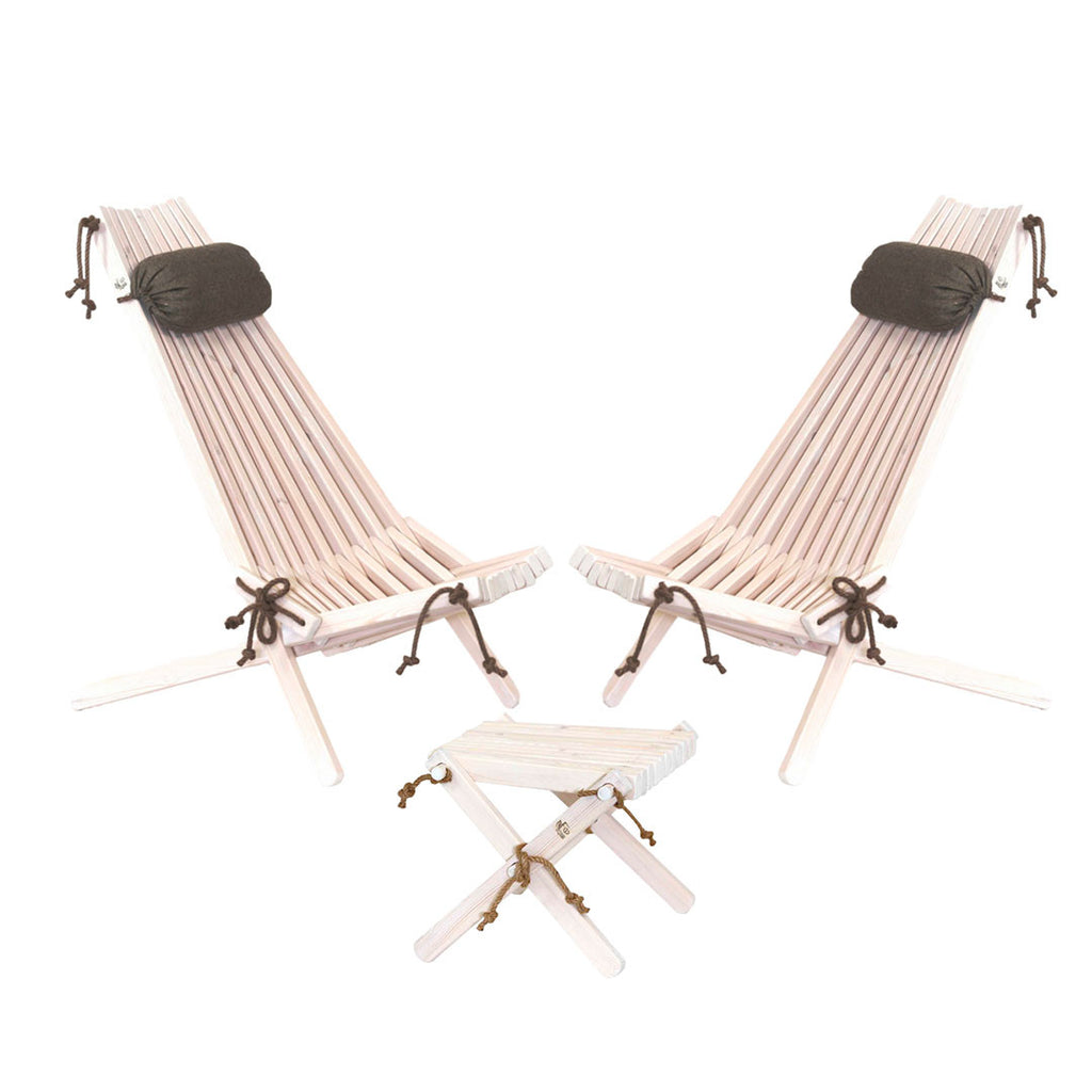 EcoFurn Ekotuolisetti mänty, valkoinen