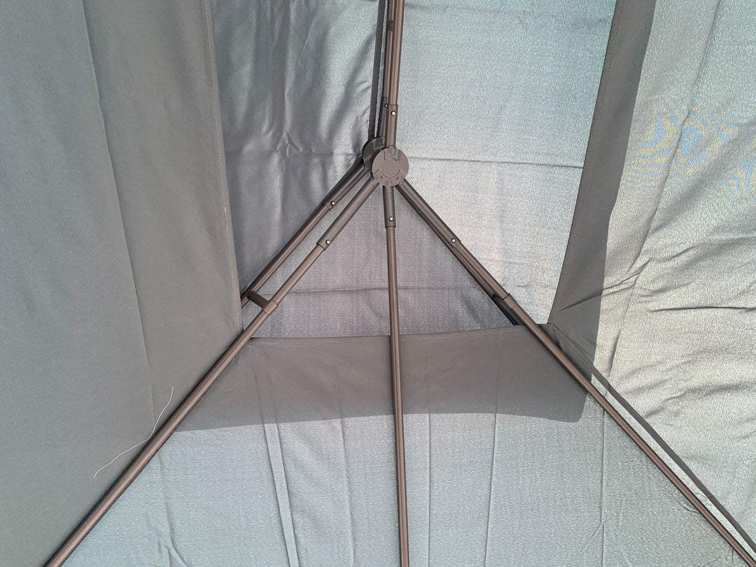 POHJOLA GARDEN JARMO Pihapaviljonki 3x4m / Paviljonki Katos Terassille ja Pihalle, Vihertävän Harmaa