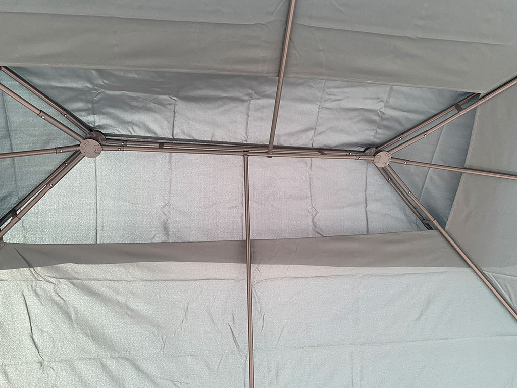 POHJOLA GARDEN JARMO Pihapaviljonki 3x4m / Paviljonki Katos Terassille ja Pihalle, Vihertävän Harmaa