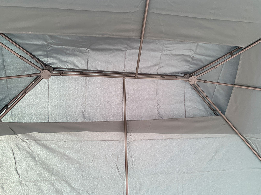 POHJOLA GARDEN JARMO Pihapaviljonki 3x4m / Paviljonki Katos Terassille ja Pihalle, Vihertävän Harmaa