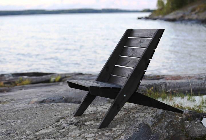 Puutarhatuoli Granny Mänty Musta