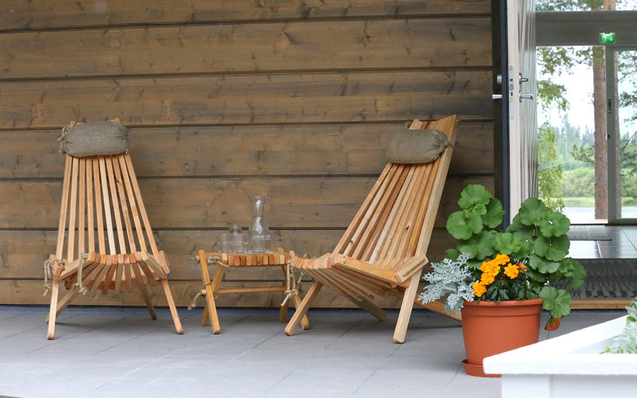 Trädgårdsstol EcoFurn Eco stol Pine Black