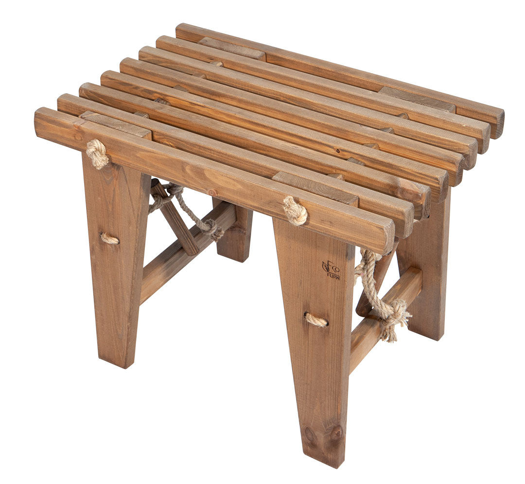 EcoFurn Eco Bench Pine 60 x 38 x 45 cm, brun