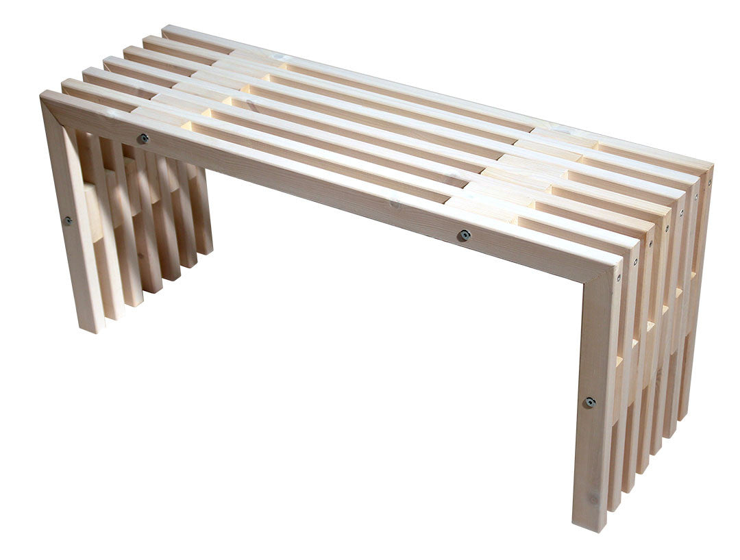 Puutarhapenkki EcoFurn D-Penkki Mänty Valkoinen